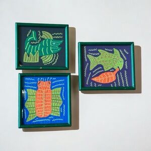 3 Vintage Molas Handmade and Framed